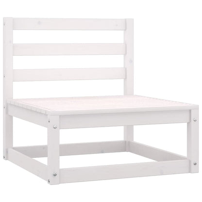 Outdoor-Sofa 4-Sitzer Weiß Massivholz Kiefer - Pazzar.ch