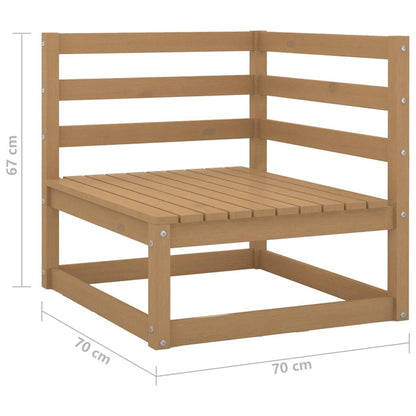 3-tlg. Garten-Lounge-Set Honigbraun Massivholz Kiefer - Pazzar.ch