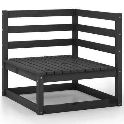 10-tlg. Garten-Lounge-Set Schwarz Massivholz Kiefer - Pazzar.ch