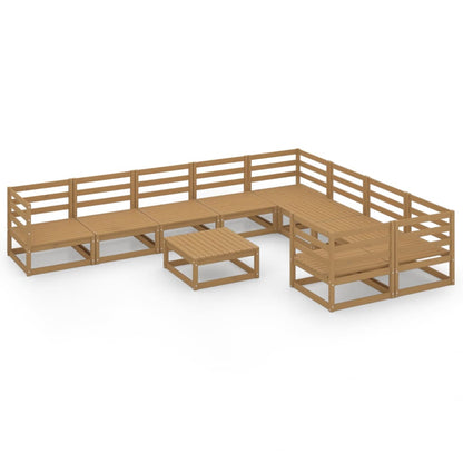 10-tlg. Garten-Lounge-Set Massivholz Kiefer - Pazzar.ch