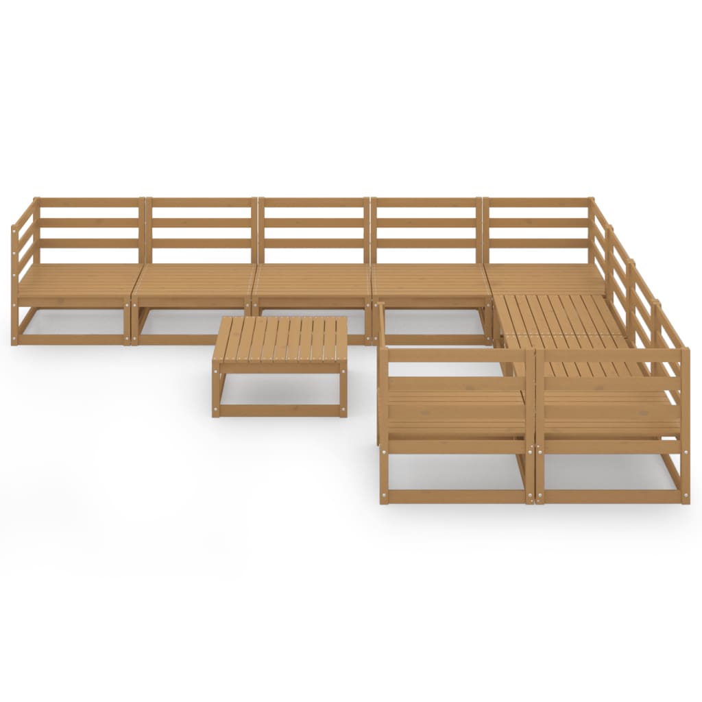 10-tlg. Garten-Lounge-Set Massivholz Kiefer - Pazzar.ch