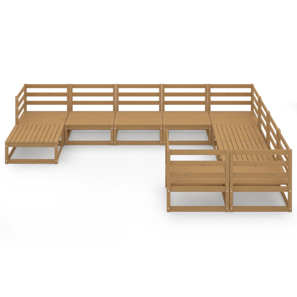 10-tlg. Garten-Lounge-Set Massivholz Kiefer - Pazzar.ch