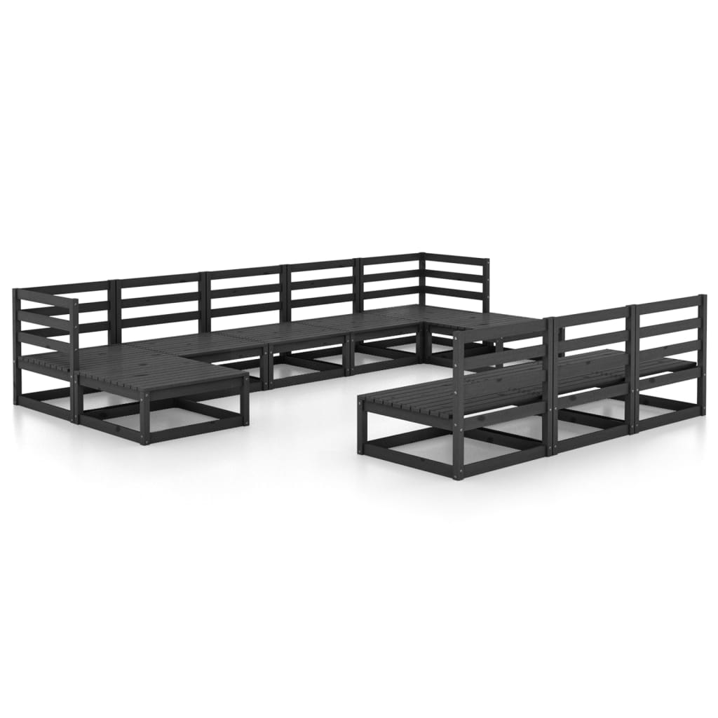 10-tlg. Garten-Lounge-Set Massivholz Kiefer - Pazzar.ch
