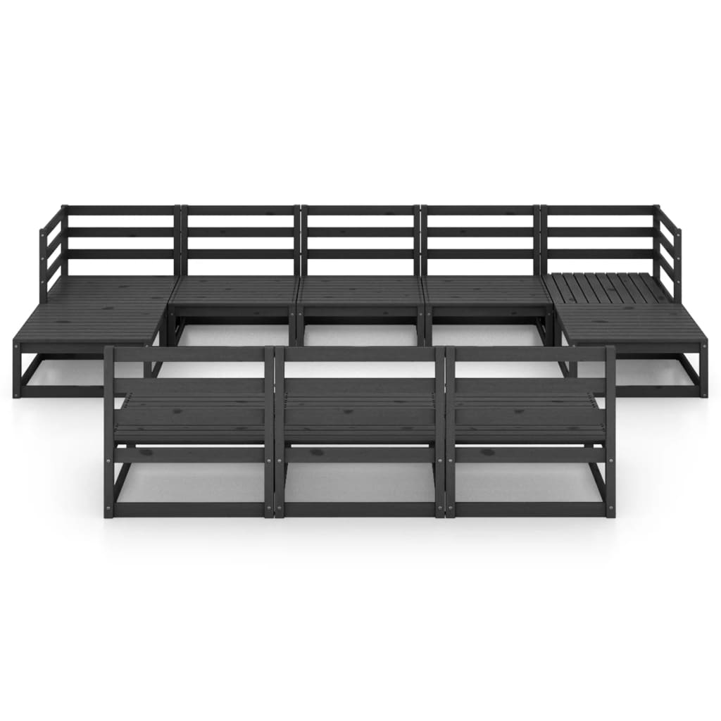 10-tlg. Garten-Lounge-Set Massivholz Kiefer - Pazzar.ch