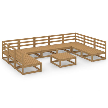 10-tlg. Garten-Lounge-Set Massivholz Kiefer - Pazzar.ch