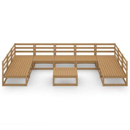 10-tlg. Garten-Lounge-Set Massivholz Kiefer - Pazzar.ch