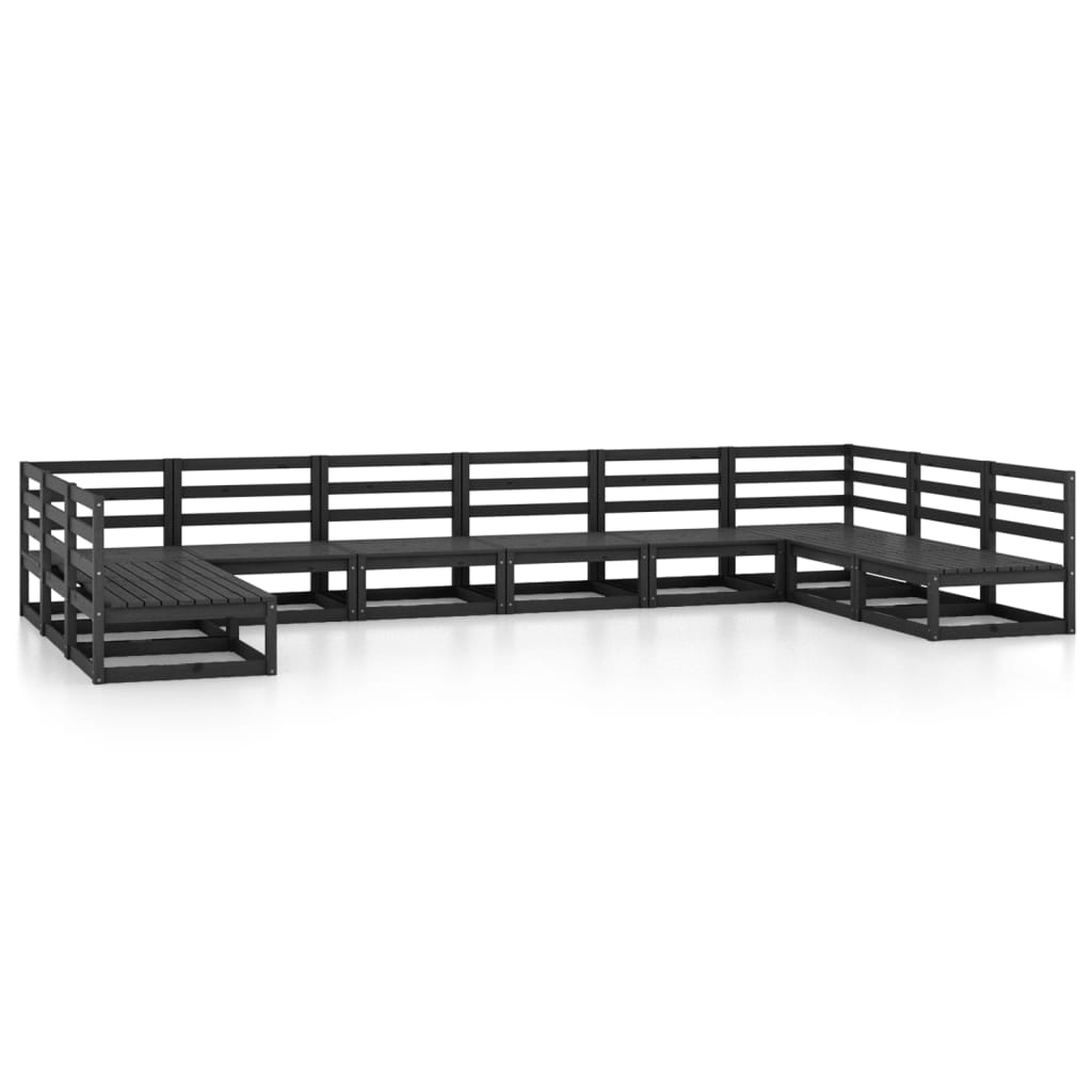 10-tlg. Garten-Lounge-Set Massivholz Kiefer - Pazzar.ch