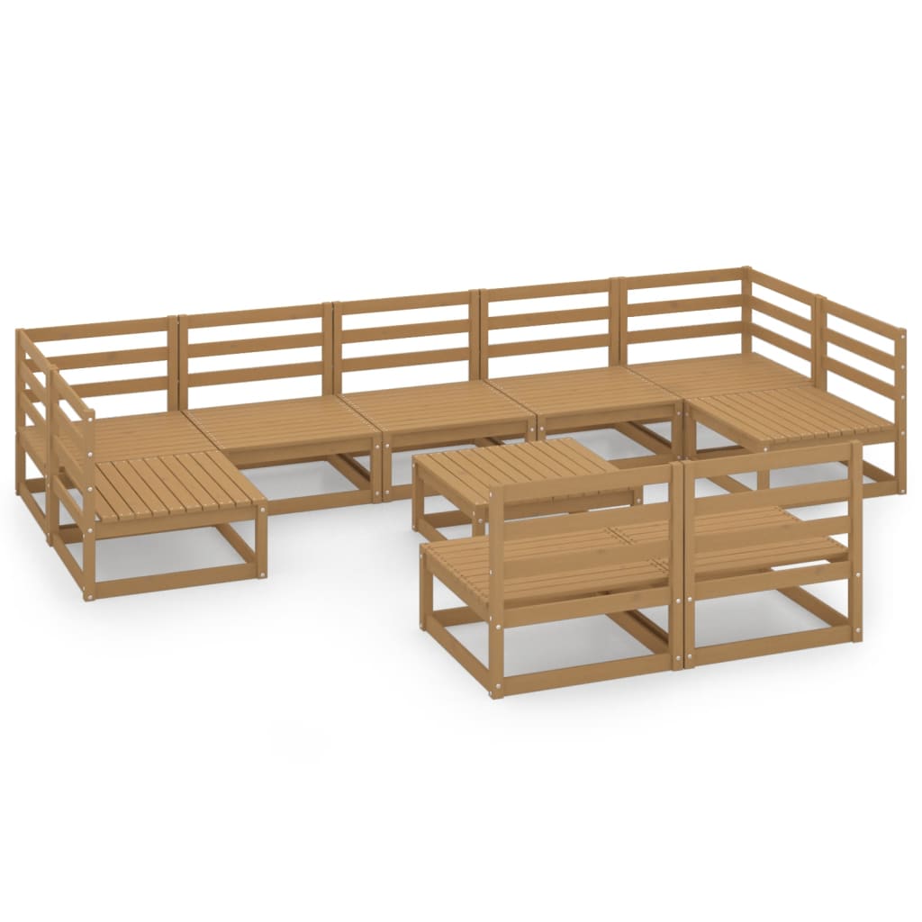 10-tlg. Garten-Lounge-Set Massivholz Kiefer - Pazzar.ch