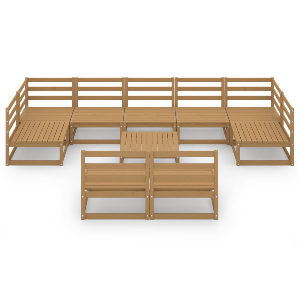 10-tlg. Garten-Lounge-Set Massivholz Kiefer - Pazzar.ch