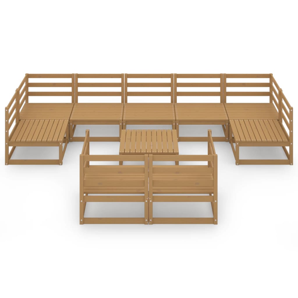 10-tlg. Garten-Lounge-Set Massivholz Kiefer - Pazzar.ch