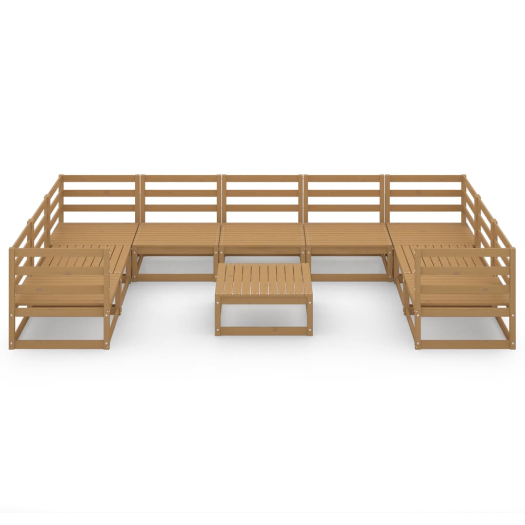 10-tlg. Garten-Lounge-Set Massivholz Kiefer - Pazzar.ch