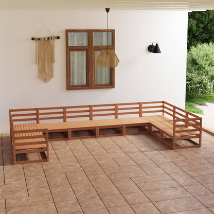 10-tlg. Garten-Lounge-Set Massivholz Kiefer - Pazzar.ch