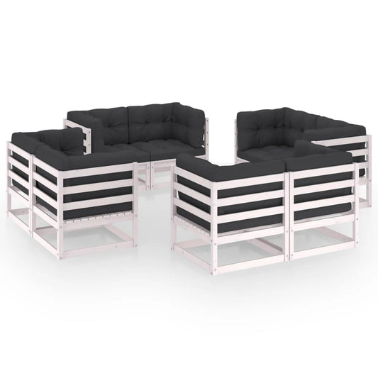 8-tlg. Garten-Lounge-Set mit Kissen Kiefer Massivholz - Pazzar.ch