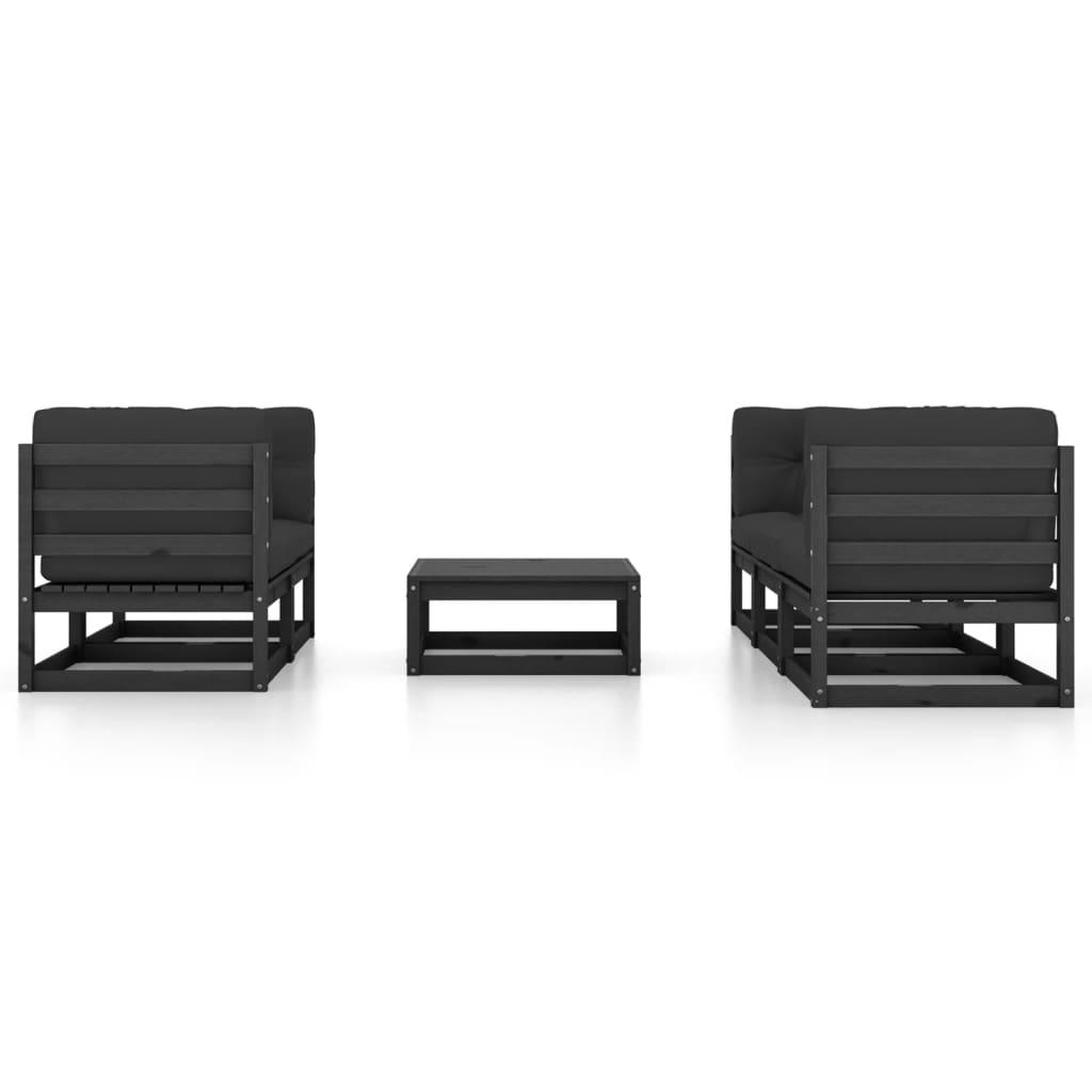 6-tlg. Garten-Lounge-Set mit Kissen Kiefer Massivholz - Pazzar.ch