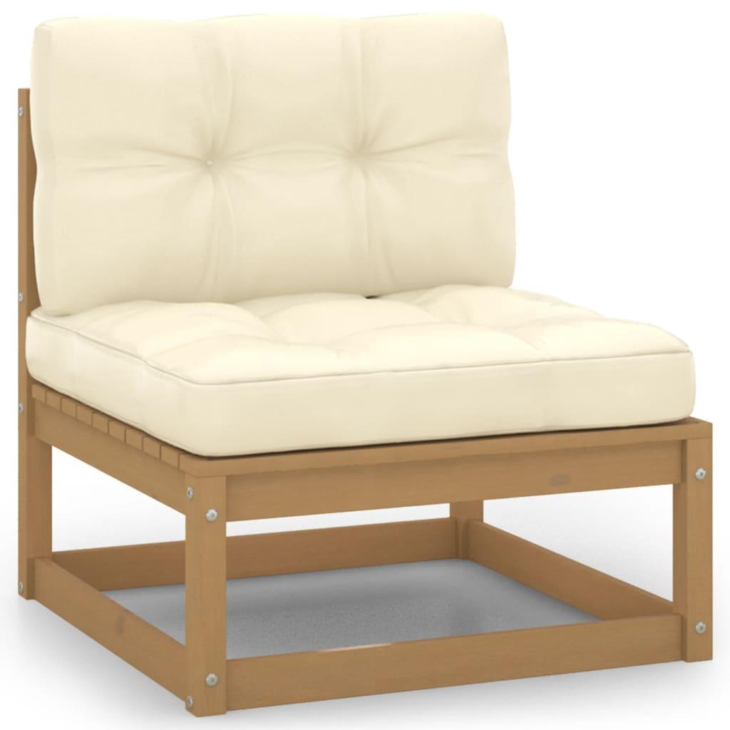 4-Sitzer-Gartensofa mit Kissen Kiefer Massivholz - Pazzar.ch
