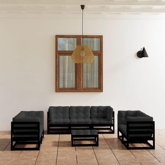 8-tlg. Garten-Lounge-Set mit Kissen Kiefer Massivholz - Pazzar.ch
