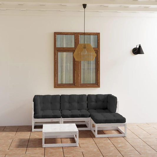 5-tlg. Garten-Lounge-Set mit Kissen Kiefer Massivholz - Pazzar.ch