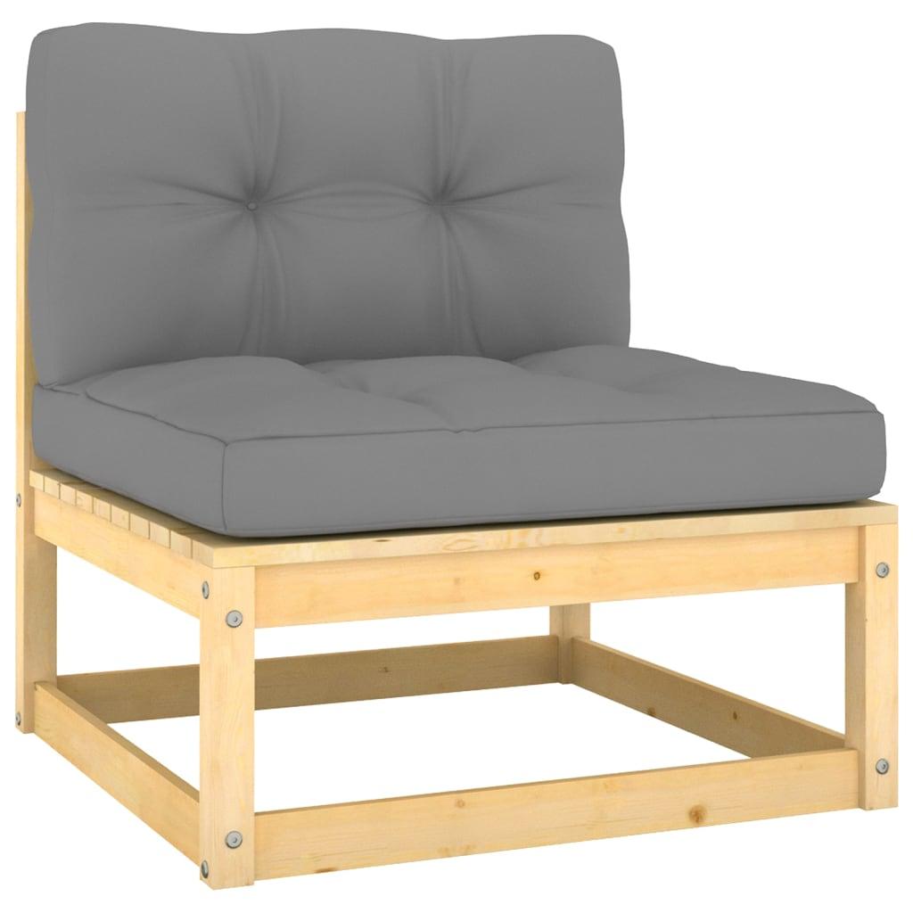 10-tlg. Garten-Lounge-Set mit Kissen Massivholz Kiefer - Pazzar.ch
