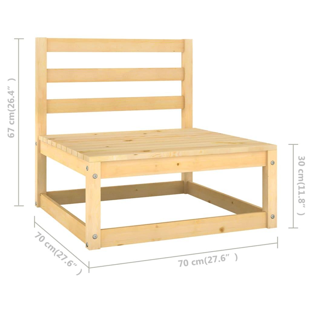 10-tlg. Garten-Lounge-Set mit Kissen Massivholz Kiefer - Pazzar.ch