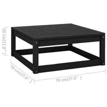 10-tlg. Garten-Lounge-Set mit Kissen Schwarz Massivholz Kiefer - Pazzar.ch