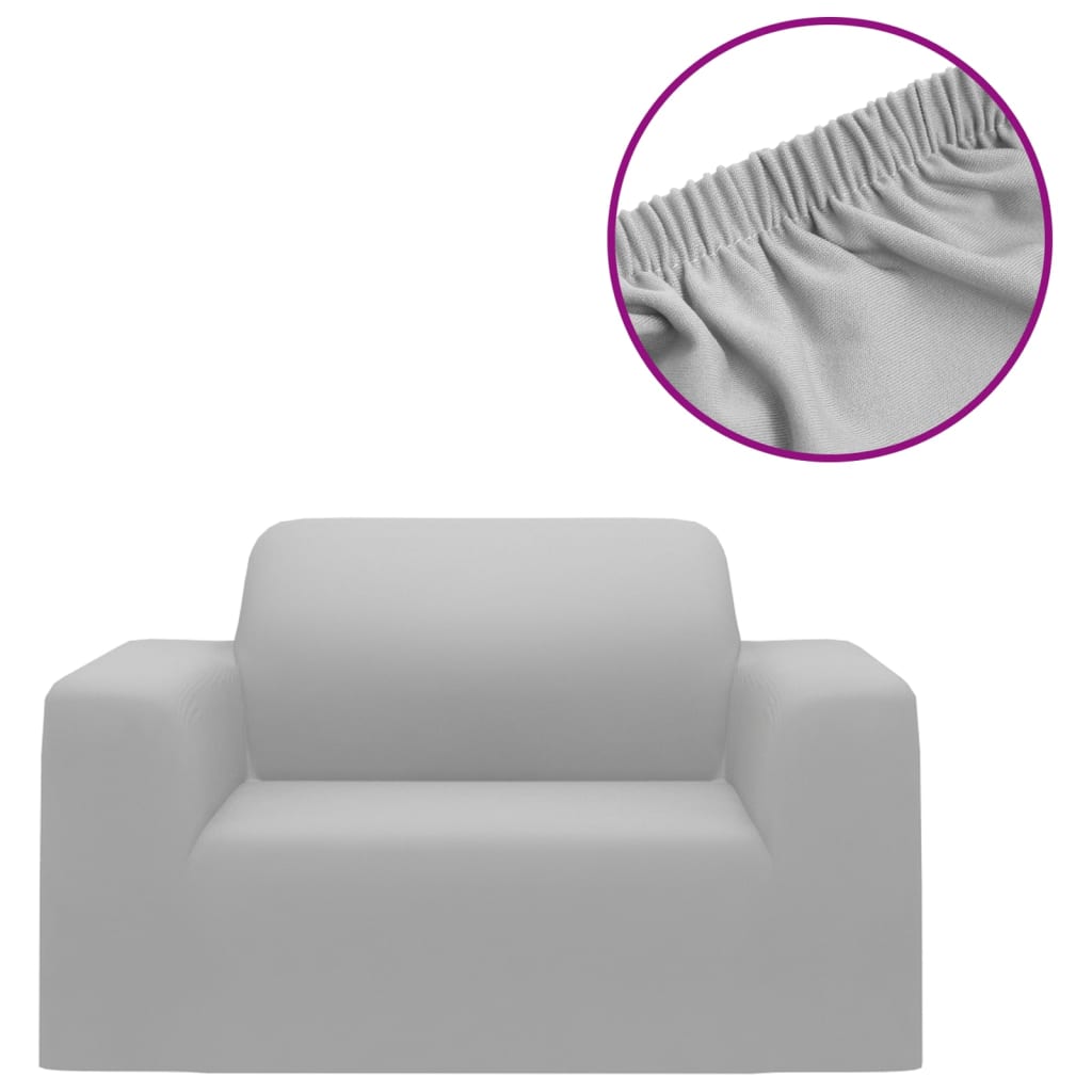 Stretch-Sofahusse Grau Polyester-Jersey - Pazzar.ch