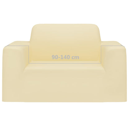Stretch-Sofahusse Creme Polyester-Jersey - Pazzar.ch