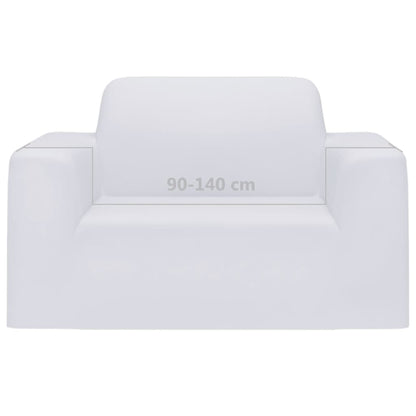 Stretch-Sofahusse Weiß Polyester-Jersey - Pazzar.ch