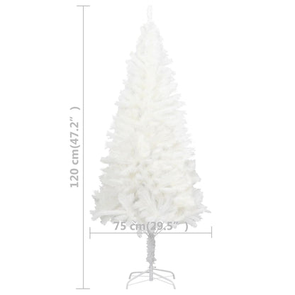 Künstlicher Weihnachtsbaum mit Beleuchtung & Kugeln Weiß 120 cm - Pazzar.ch