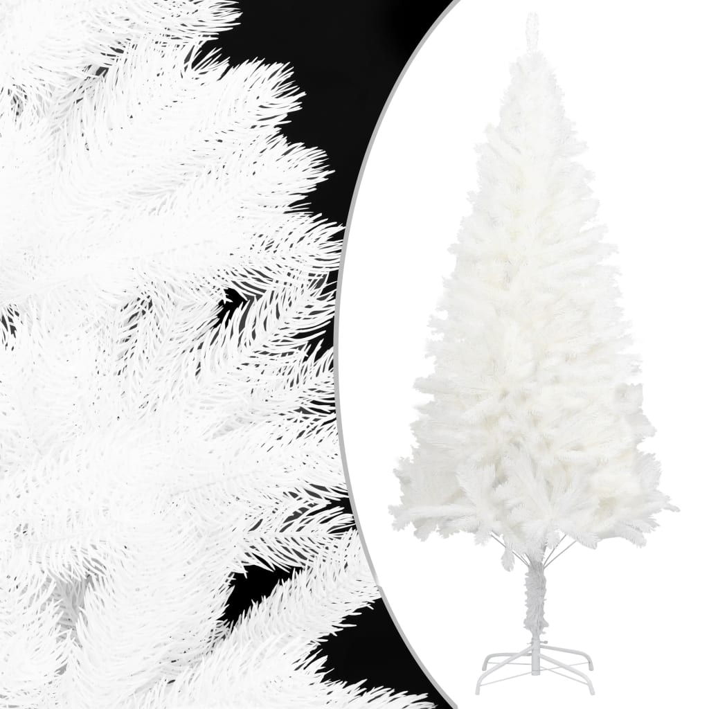 Künstlicher Weihnachtsbaum mit Beleuchtung & Kugeln Weiß 180 cm - Pazzar.ch