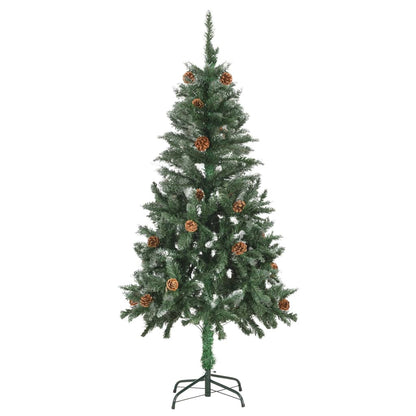 Künstlicher Weihnachtsbaum mit Beleuchtung Kugeln Zapfen 150 cm - Pazzar.ch