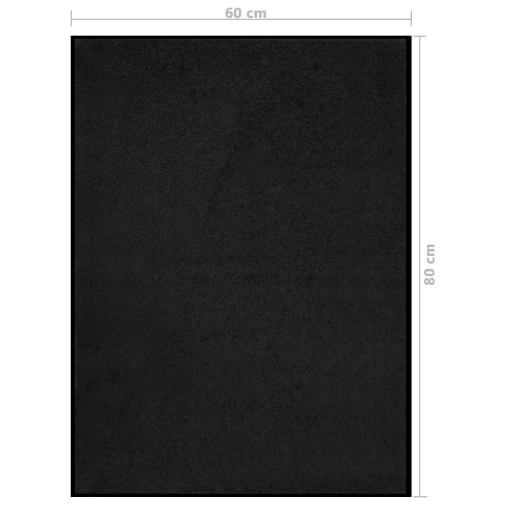 Fußmatte 60x80 cm Schwarz - Pazzar.ch