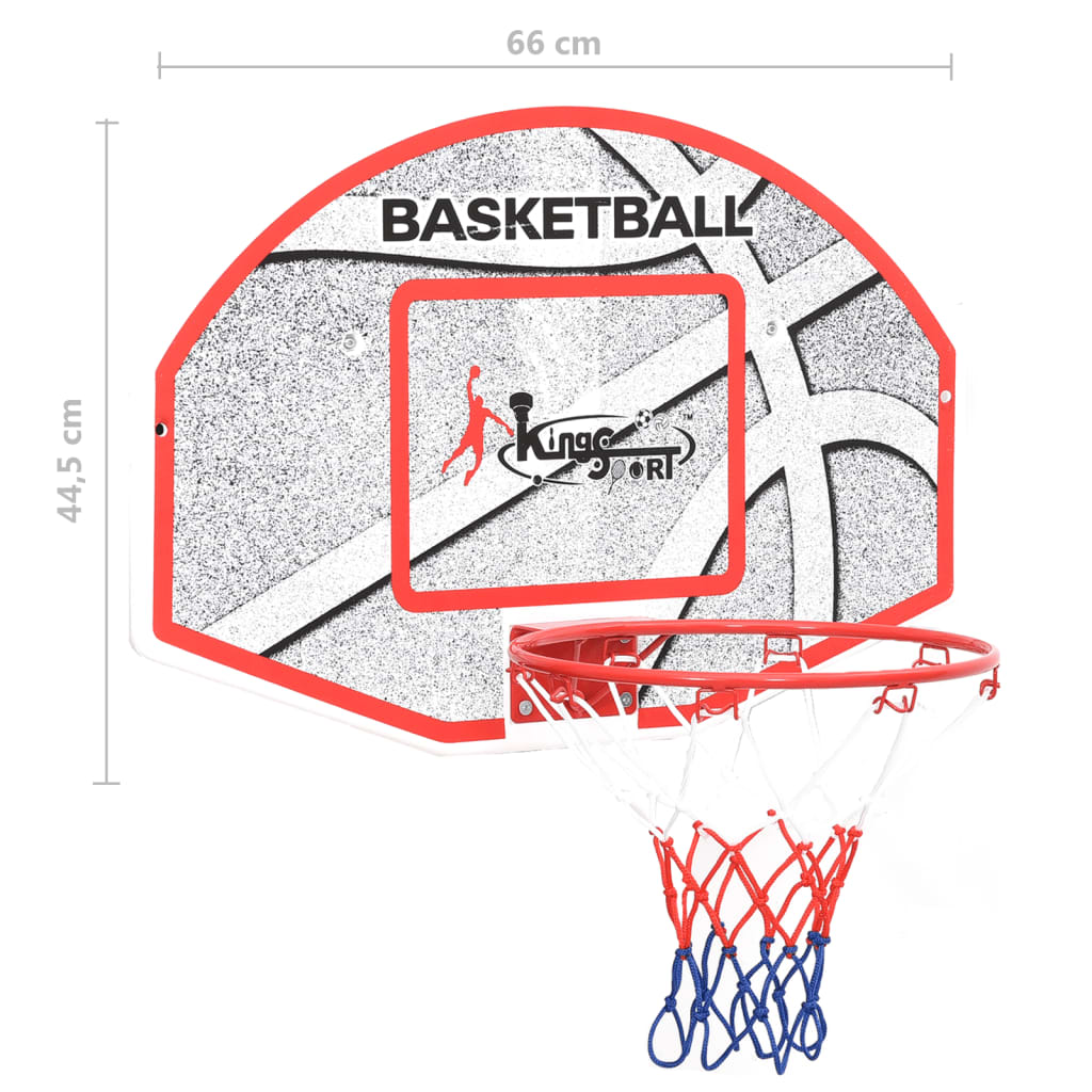 5-tlg. Basketball-Set zur Wandmontage 66x44,5 cm - Pazzar.ch
