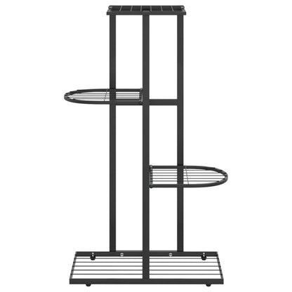 Blumenständer 4-Etagen 43x22x76 cm Schwarz Metall - Pazzar.ch