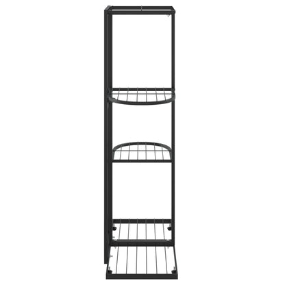 Blumenständer 4-Etagen 43x22x76 cm Schwarz Metall - Pazzar.ch