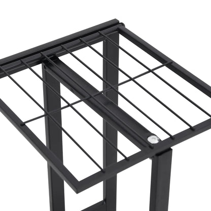 Blumenständer 4-Etagen 43x22x76 cm Schwarz Metall - Pazzar.ch