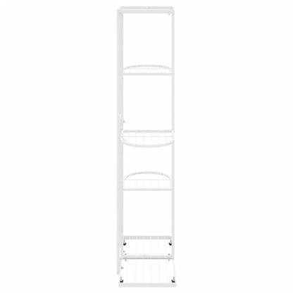 Blumenständer 5-Etagen 43x22x98 cm Weiß Metall - Pazzar.ch