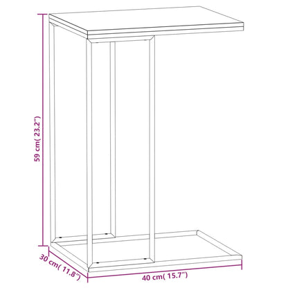 Beistelltisch Schwarz 40x30x59 cm Holzwerkstoff - Pazzar.ch