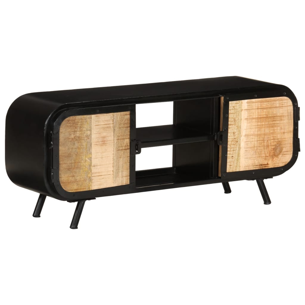 TV-Schrank 110x30x45 cm Raues Mangoholz - Pazzar.ch