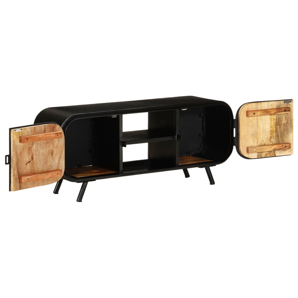 TV-Schrank 110x30x45 cm Raues Mangoholz - Pazzar.ch