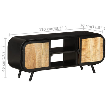 TV-Schrank 110x30x45 cm Raues Mangoholz - Pazzar.ch