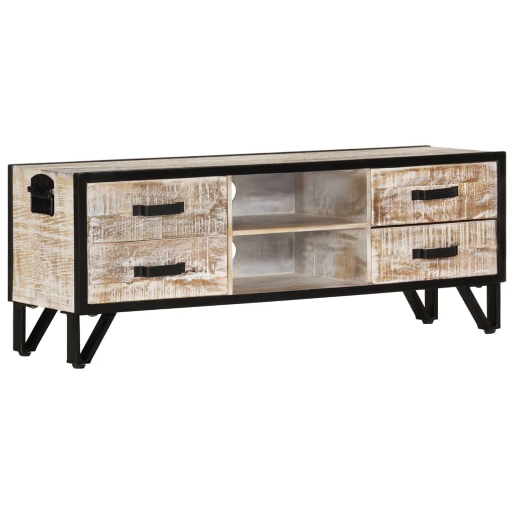 TV-Schrank 110x30x41 cm Massivholz Akazie - Pazzar.ch