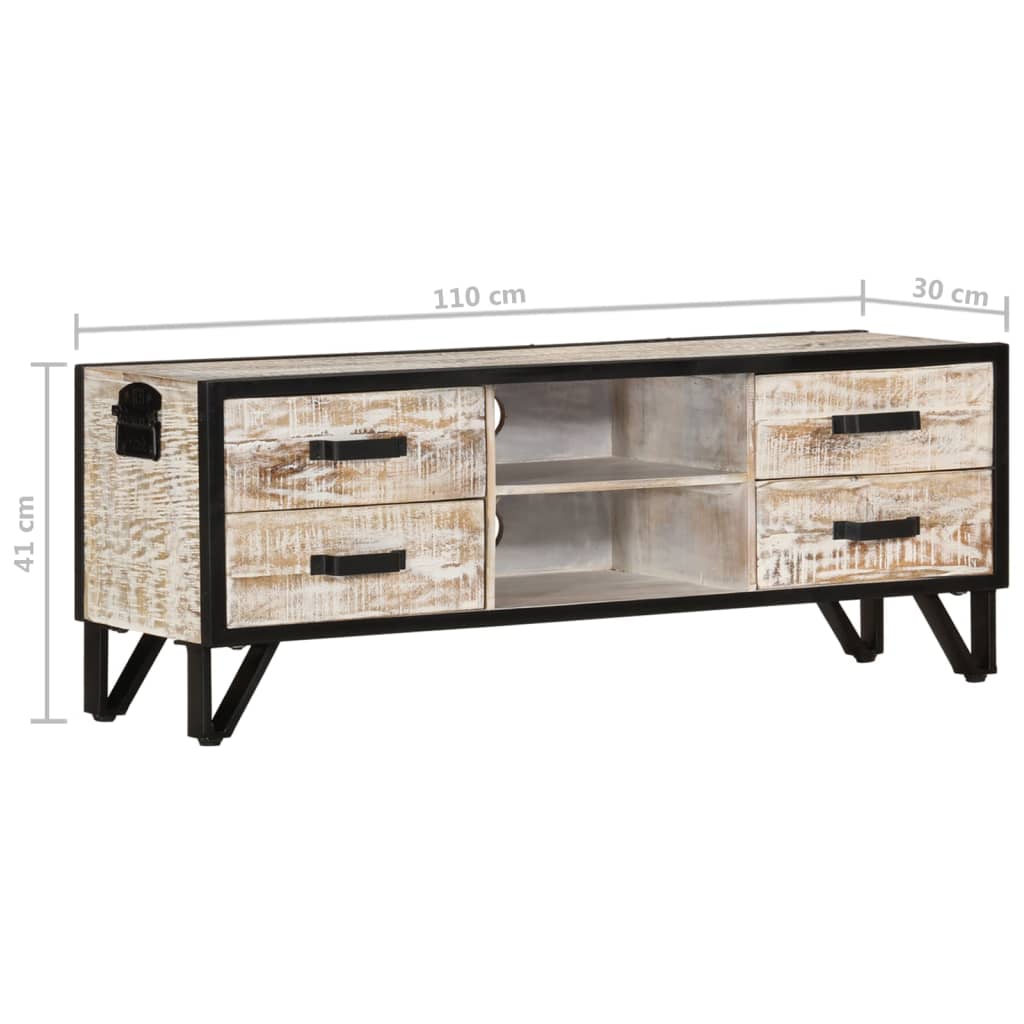 TV-Schrank 110x30x41 cm Massivholz Akazie - Pazzar.ch