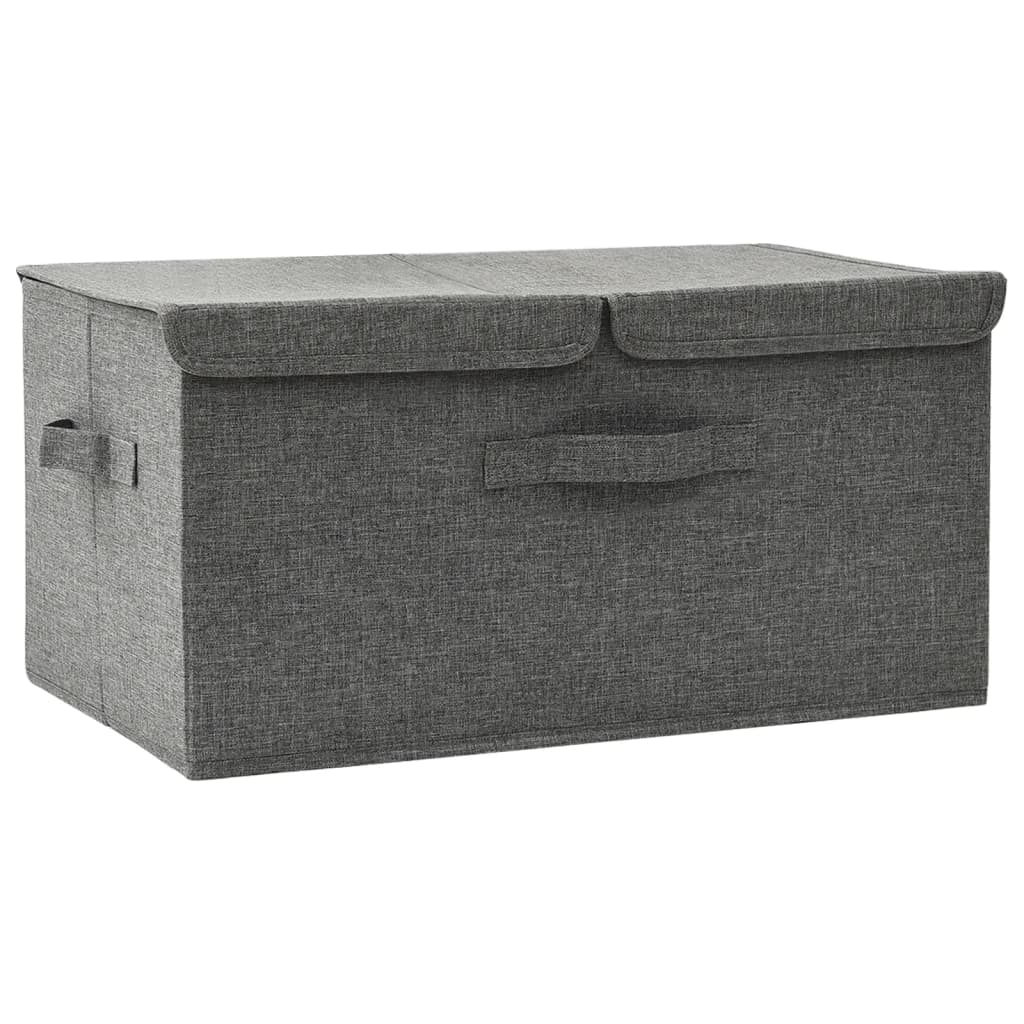 Aufbewahrungsbox Stoff 50x30x25 cm Anthrazit - Pazzar.ch