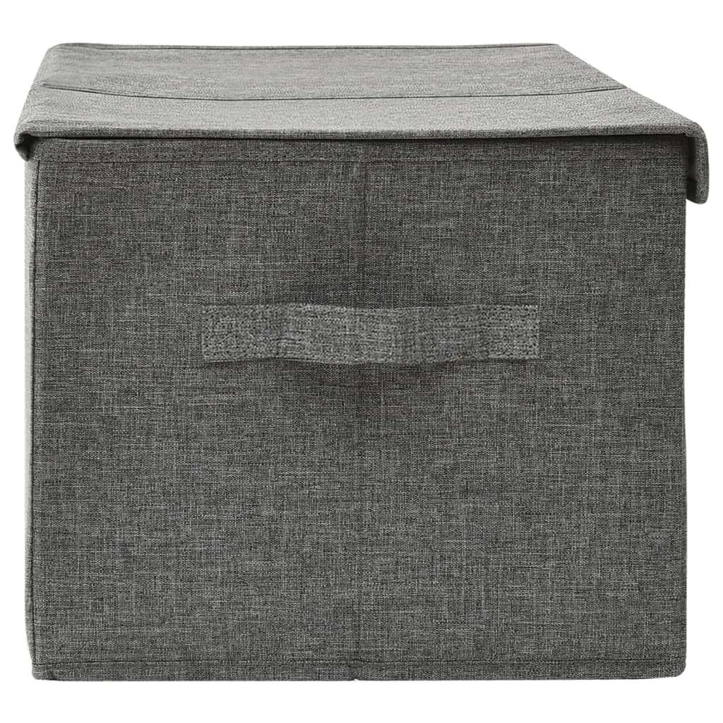 Aufbewahrungsbox Stoff 50x30x25 cm Anthrazit - Pazzar.ch