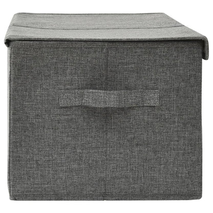 Aufbewahrungsbox Stoff 50x30x25 cm Anthrazit - Pazzar.ch