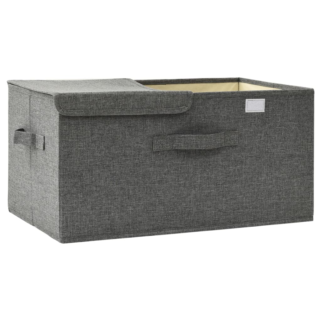 Aufbewahrungsbox Stoff 50x30x25 cm Anthrazit - Pazzar.ch