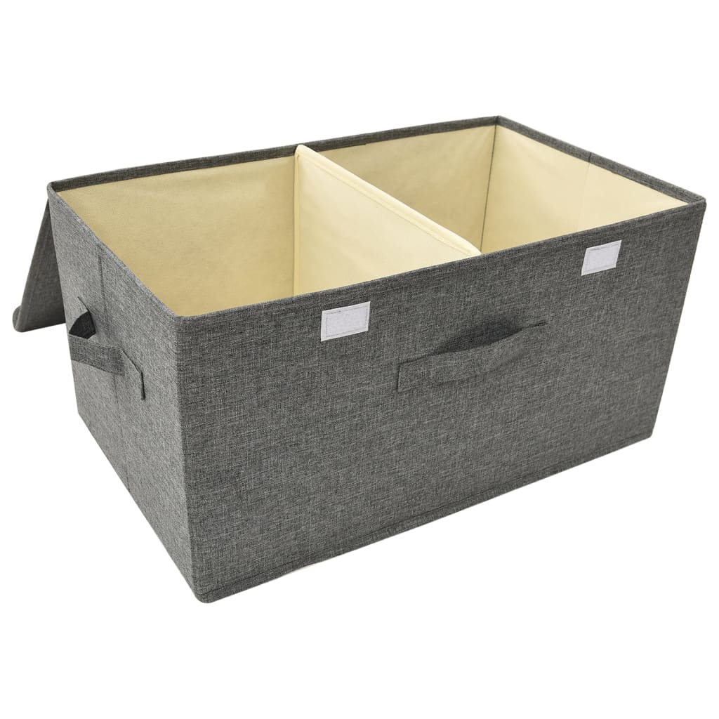 Aufbewahrungsbox Stoff 50x30x25 cm Anthrazit - Pazzar.ch