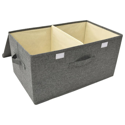 Aufbewahrungsbox Stoff 50x30x25 cm Anthrazit - Pazzar.ch