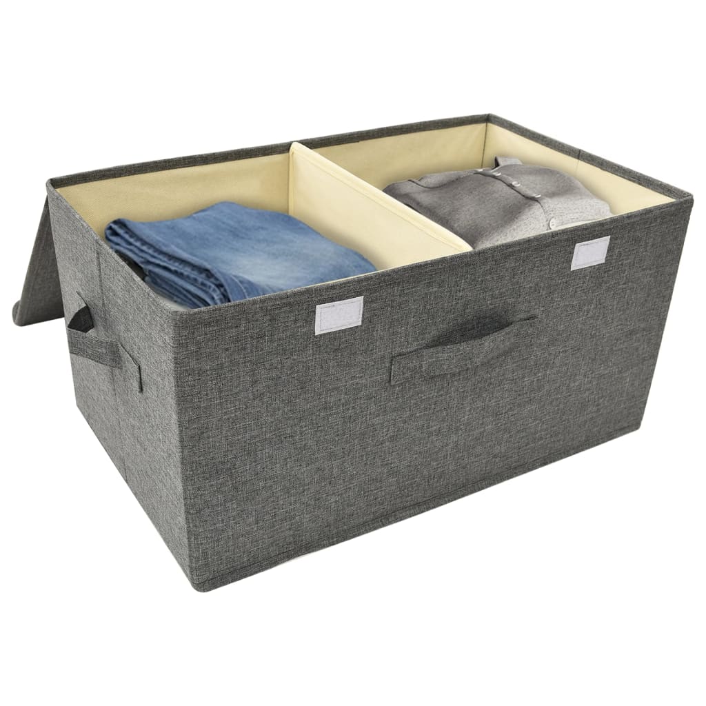 Aufbewahrungsbox Stoff 50x30x25 cm Anthrazit - Pazzar.ch