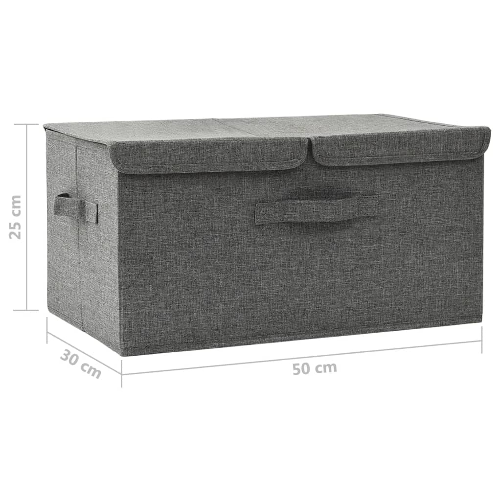 Aufbewahrungsbox Stoff 50x30x25 cm Anthrazit - Pazzar.ch